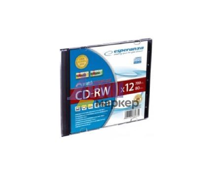 CD-RW Esperanza 12x 700 MB Тънка кутия