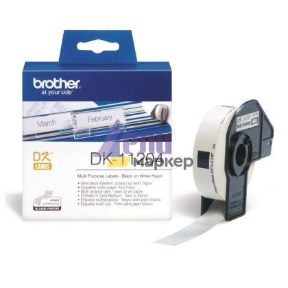 Консуматив Brother DK-11204 Multi Purpose Labels, 17mmx54mm, 400 labels per roll, Black on White