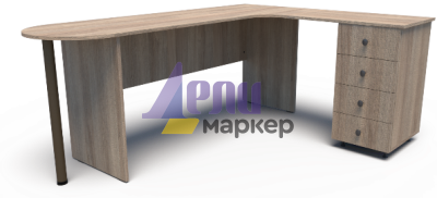 Бюрото ЕЛЕГАНТ е с помощен контейнер с чекмеджета