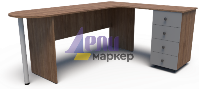 Бюрото ЕЛЕГАНТ е с помощен контейнер с чекмеджета