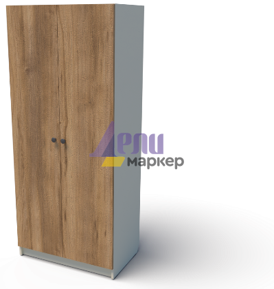 Двукрилен гардероб Каталина с лост за дрехи и два рафта