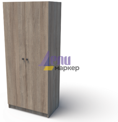 Двукрилен гардероб Каталина с лост за дрехи и два рафта