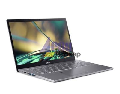 Лаптоп Acer Aspire 5, A517-53G-71KN, Intel Core i7-1260P (3.4GHz up to 4.70GHz, 18MB), 17.3" FHD IPS slim bezel LCD, 8 GB DDR4, 1024GB PCIe NVMe SSD, 1*M.2 slot free, nVidia GeForce RTX 2050 4GB GDDR6, WIFI AX, BT, HD Cam, KB Backlight, FPR, Linux, Steel