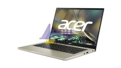 Лаптоп Acer Swift 3, SF314-512-55KB, Intel Core i5-1240P (up to 4.40 GHz, 12MB), 14" FHD IPS, 8GB LPDDR4, 512GB PCIe NVMe SSD, Intel UHD, WIFI 6E, BT, FHD Cam,FPR, Linux, Gold