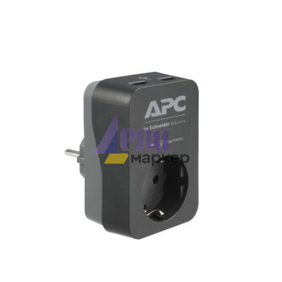 Филтър APC Essential SurgeArrest 1 Outlet 2 USB Ports Black 230V Germany