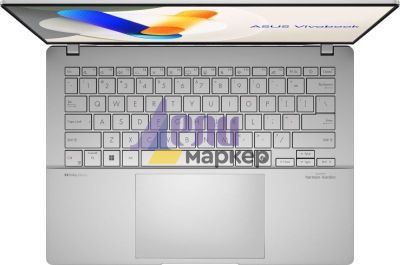 Лаптоп Asus Vivobook S M5406NA-QD080,AMD Ryzen R5-7535HS, 14 " OLED  WUXGA(WU) (1920X1200)16:10,16GB LPDDR5X (on BD),512 GB SSD,Backlit Chiclet Keyboard 1-Zone RGB with Num-key, NO OS,Cool Silver