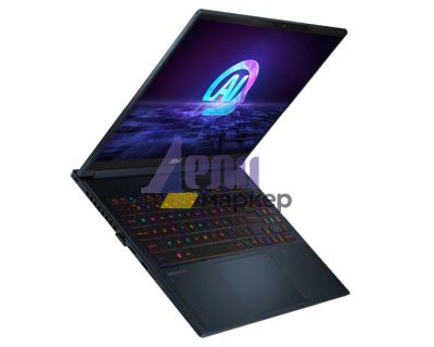 Лаптоп MSI Stealth 16 AI Studio A1VGG, Intel Core Ultra 9 185H (16C/22T, 24 MB, Max Turbo 5.1 GHz), 16" 16:10 QHD+(2560x1600), 240Hz, 100% DCI-P3 IPS, RTX 4070 8GB GDDR6 (Up to 1980MHz), 32GB DDR5 (2x16), 2TB NVMe Gen4x4 SSD, Per-Key RGB KBD, Star Blue, 1