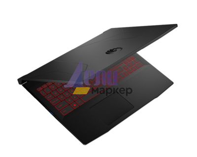 Лаптоп MSI Bravo 15 B5ED, RX6500M GDDR6 4GB, 15.6" FHD (1920x1080), 144Hz, IPS-Level, AMD Ryzen 5 5600H (6C/12T, 16MB L3), DDR4 8GB 3200MHz (2 Slots), 512GB NVMe PCIe Gen3x4 SSD, NO M.2 slot free, Wi-Fi 6E, Single backlight KB(Red), 3-Cell 53.5Whr, No OS2