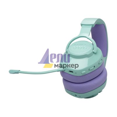 Слушалки JBL QUANTUM 360 CYN Wireless over-ear gaming headset with surround sound and detachable mic