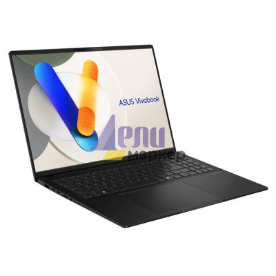 Лаптоп Asus Vivobook S M5606WA-MX075,AMD Ryzen AI 9 365 2.0GHz (34MB Cache, up to 5.0GHz,) ,16 " OLED (3200 x 2000 ) 16:10,24GB LPDDR5X (on BD),1TB SSD,Backlit Chiclet Keyboard 1-Zone RGB with Num-key, NO OS, Neutral Black, AI PC