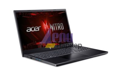 Лаптоп Acer Nitro V15, ANV15-51-55LV, Intel Core i5-13420H (up to 4.60 GHz, 12MB), 15.6" FHD IPS SlimBezel 144Hz, 16GB DDR5, 512GB PCIe NVMe SSD, GeForce RTX 3050 6GB GDDR6, INTEL 2X2 AX+BT, HD Cam, FP, KB Backlight, Linux, Black
