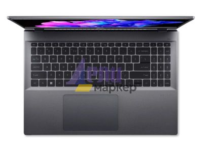 Лаптоп Acer Swift Go16, SFG16-71-58DL, Intel Core i5-1335U (up to 4.60 GHz, 12MB), 16" WUXGA SlimBezel IPS, 16GB LPDDR5,1024GB PCIe NVMe SSD, Intel UMA, WIFI6E+BT, CR Micro SD, QHDCamera, FPR, No OS, Gray