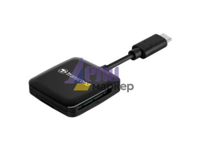 Четец за карти Transcend SD/microSD Card Reader, USB 3.2 Gen 1, Black, Type C