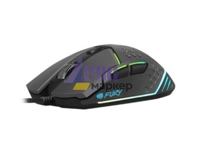 Мишка Fury Gaming Mouse Battler 6400 DPI Optical With Software Black