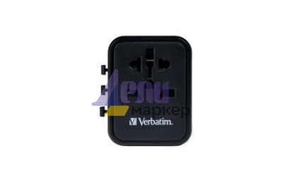 Адаптер Verbatim UTA-01 Universal Travel Adapter with 2 x USB-A ports