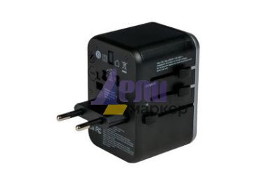 Адаптер Verbatim UTA-04 Universal Travel Adapter with 1 x USB-C PD 61W & QC 3.0 / 1 x USB-C / 3 x USB-A