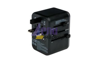 Адаптер Verbatim UTA-04 Universal Travel Adapter with 1 x USB-C PD 61W & QC 3.0 / 1 x USB-C / 3 x USB-A