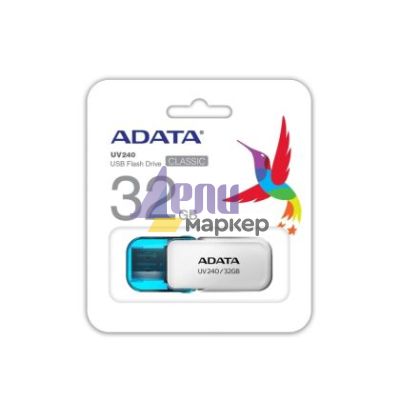 Памет ADATA UV240 32GB USB 2.0 White