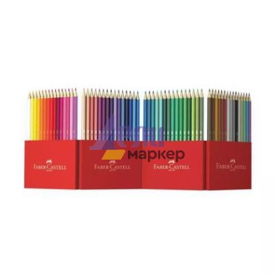 Цветни моливи Faber-Castell Шестоъгълни, 60 цвята