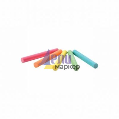 Тебешири Connect В кутия, кръгли 10 бр. 5 цвята