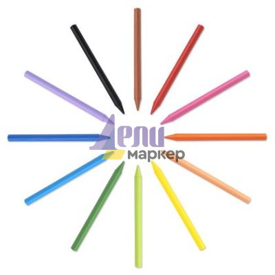 Пастели BIC Kids Plastidecor Восъчни 12 цвята