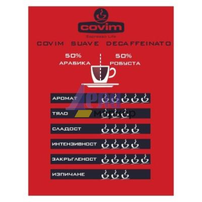 Кафе филтърна доза Covim Decaffeinato 25 бр.