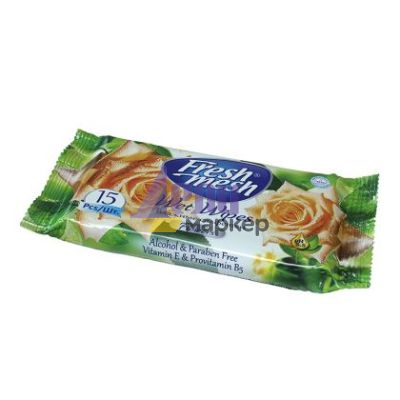Мокри кърпи Fresh Mesh Почистващи и ароматизиращи, 15 бр. в плик