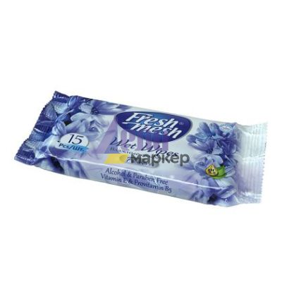 Мокри кърпи Fresh Mesh Почистващи и ароматизиращи, 15 бр. в плик