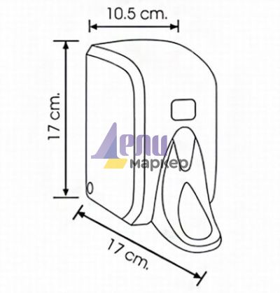 Дозатор за течен сапун Vialli 20x15xx15 cm, Бял
