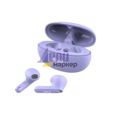 Слушалки TRUST Yavi Bluetooth ENC Earphones Purple