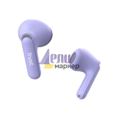 Слушалки TRUST Yavi Bluetooth ENC Earphones Purple