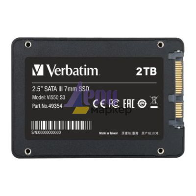Твърд диск Verbatim Vi550 S3 2.5" SATA III 7mm SSD 2TB