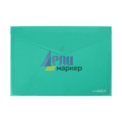 Папка джоб с копче Office Point De Luxe PP, А4 Зелена