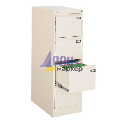 Шкаф за висящи папки Malow File Locker SZK301E Единичен с 4 чекмеджета, 41.5x63x128.5 cm, Сив