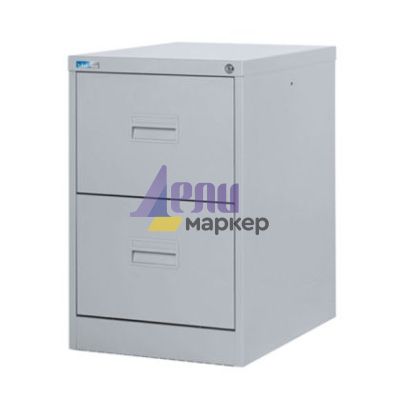 Шкаф за висящи папки Silverline SLV2M Единичен с 2 чекмеджета, 45.8x62.2x71.1 cm, Сив