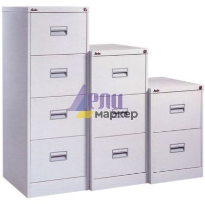 Шкаф за висящи папки Silverline SLV3M Единичен с 3 чекмеджета, 45.8x62.2x100.9 cm, Сив