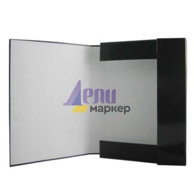 Кутия с ластик Economy Картон мукава, 320x230x40 mm, Черна