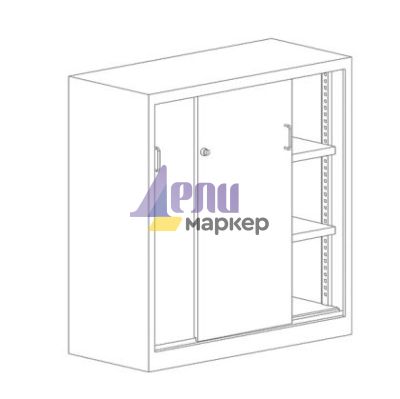 Метален шкаф Malow Office Locker SBM 112 С два рафта, 100x43.5x104 cm Сив