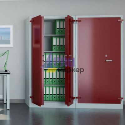 Огнеупорен метален шкаф Malow Office Locker SAM W3A С четири рафта, 126x55x195 cm