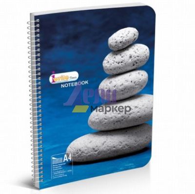 Тетрадка м. корици, спирала, офсет А4 80 л ш. р.