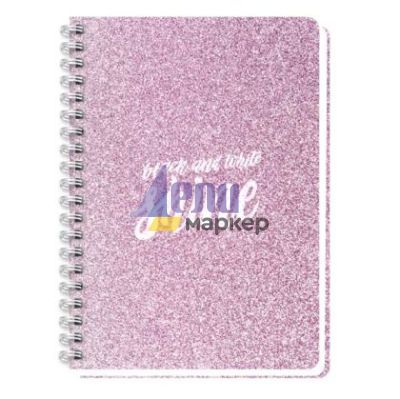 Тетрадка Black&White Shine Mix Ламинирани корици, спирала, офсет, A4 100 л. с редове