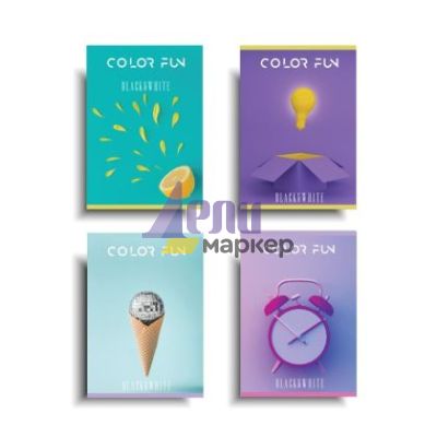 Тетрадка Black&White Girl Mix Меки корици, А5 40 л. с широки редове