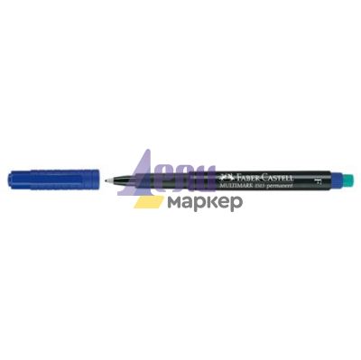 Универсален перманентен OHP маркер Faber-Castell 1513 F 0.6 mm Син