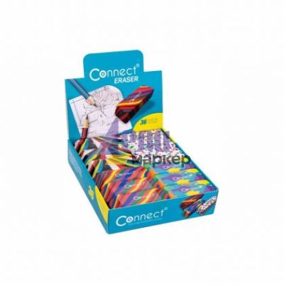 Гума Connect Шарена, за молив, Цветен микс