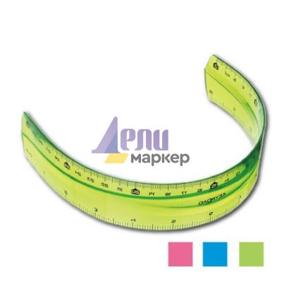 Линия Keyroad Flexible Пластмасова нечуплива 30 cm, Цветен микс