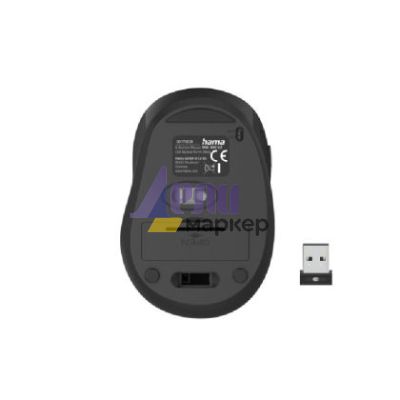 Мишка HAMA MW-400 Безжична оптична, USB, червен/черен