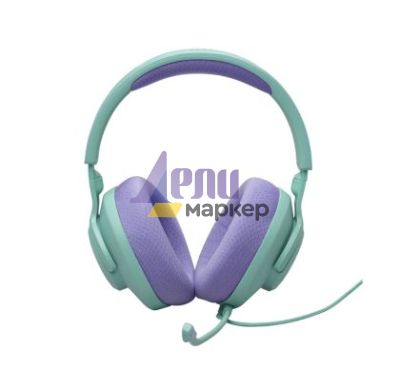 Слушалки JBL QUANTUM 100M2 CYN Wired over-ear gaming headset with detachable mic and mute option