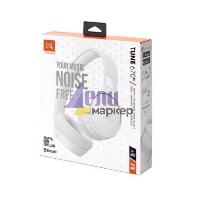 Слушалки JBL T670NC WHT HEADPHONES