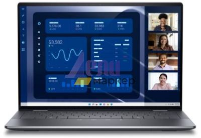 Лаптоп Dell Latitude 9450, Intel Core Ultra 7 165U (12 MB Cache, up to 4.9 GHz), 2in1, 14" QHD+(2560x1600), IPS Touch, AS,AR, 16GB on board 7467 MT/s LPDDR5X, 512 GB SSD PCIe M.2, Intel Graphics, FHD IR Cam , WiFi 7, FPR, Backlot, Win 11 Pro, 3Y PS