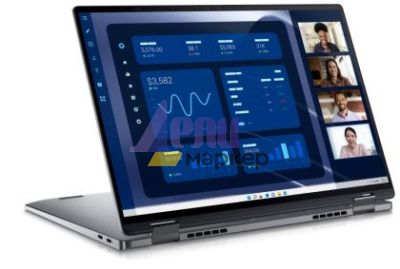 Лаптоп Dell Latitude 9450, Intel Core Ultra 7 165U (12 MB Cache, up to 4.9 GHz), 2in1, 14" QHD+(2560x1600), IPS Touch, AS,AR, 16GB on board 7467 MT/s LPDDR5X, 512 GB SSD PCIe M.2, Intel Graphics, FHD IR Cam , WiFi 7, FPR, Backlot, Win 11 Pro, 3Y PS